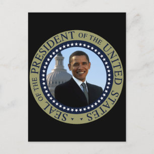 Carte Postale Obama Seal Gold