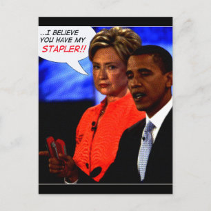 Carte Postale obama took my stapler