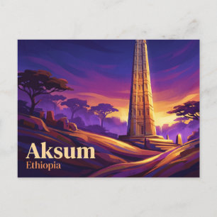 Carte Postale Obélisque d'Axoum Ethiopie