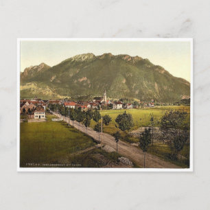 Carte Postale Oberammergau avec Laber, Haute-Bavière, Allemagne