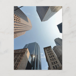 Carte Postale Objectif fish-eye d'immeuble, Boston, États-Unis