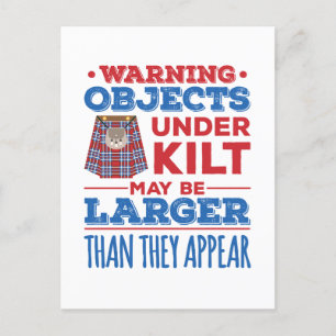 Carte Postale Objets Amusants Sous Kilt Peut Être Plus Grande Ec