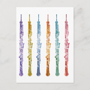 Carte Postale Oboe Crayons