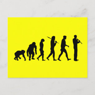 Carte Postale Oboe évolution drôle humour boiste cadeau