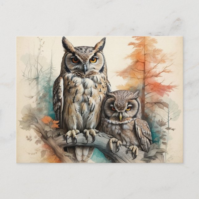 Carte Postale Observateurs silencieux de la forêt (Devant)