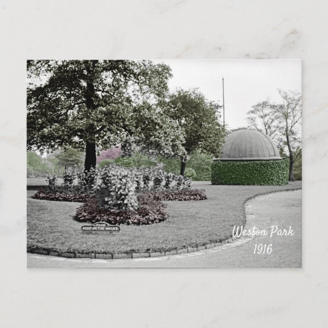 Carte Postale Observatoire Weston Park Sheffield Angleterre 1916 (Devant)