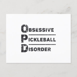 Carte Postale Obsessionnel Pickleball Trouble Pickleball Cadeau