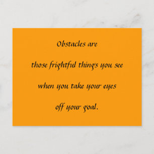 Carte Postale Obstacles