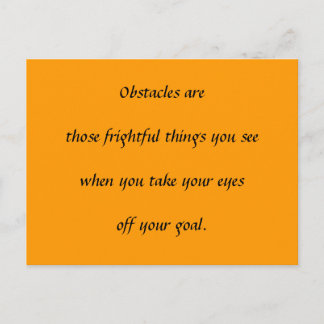 Carte Postale Obstacles