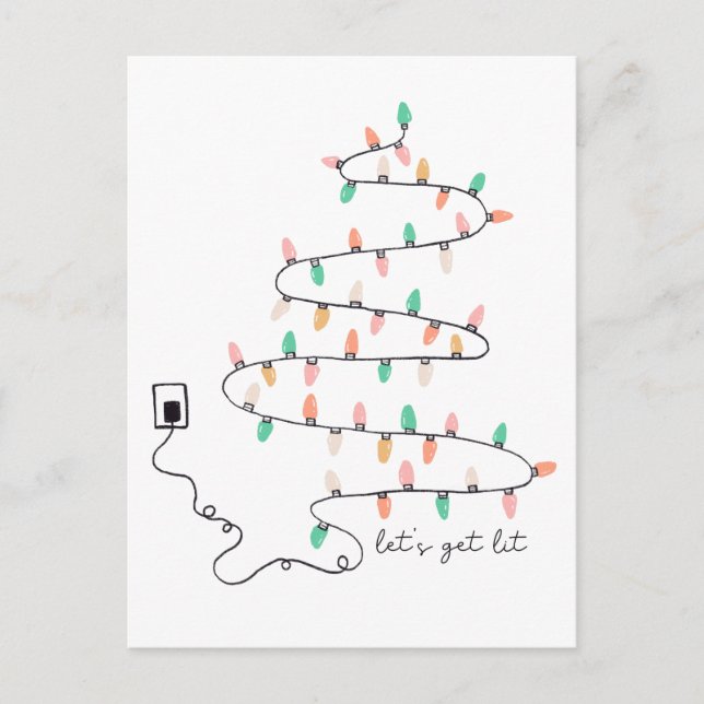 Carte Postale Obtenons une faible citation Noël (Devant)