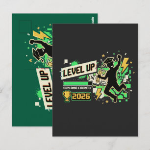 Carte Postale Obtention du diplôme Pixel Art 2026 Niveau supérie