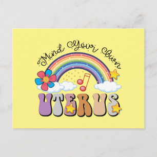 Carte Postale Occupe-Toi De Ton Utérus Féministe Choix Rainbow