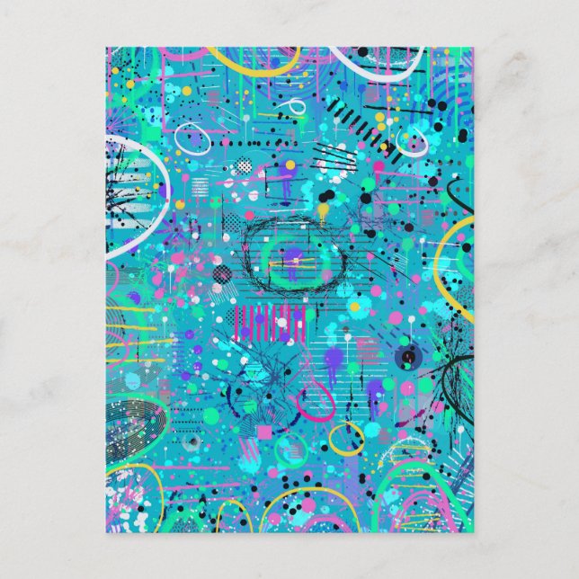 Carte Postale Ocean Bubbles: Maximalist Art (Devant)