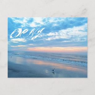 Carte Postale Ocean City New Jersey Post Card-Sunrise Réflexion