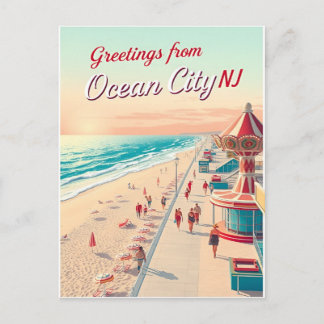 Carte Postale Ocean City, New Jersey – Vues de la promenade