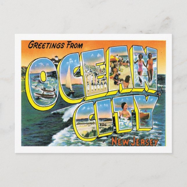 Carte Postale Ocean City NJ États-Unis (Devant)