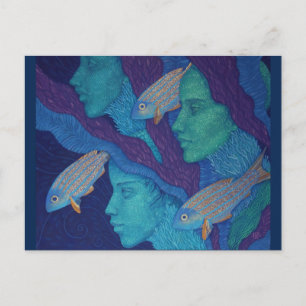 Carte Postale Ocean Nomads, Imaginaire marin Mermaids & Poissons