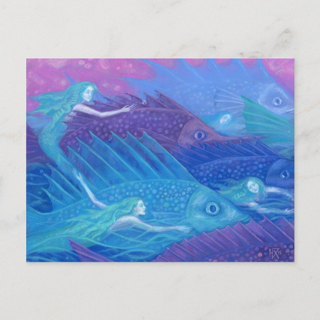 Carte Postale Ocean Nomads, Imaginaire marin Mermaids & Poissons (Devant)