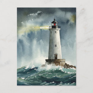 Carte postale Ocean Storm Lighthouse