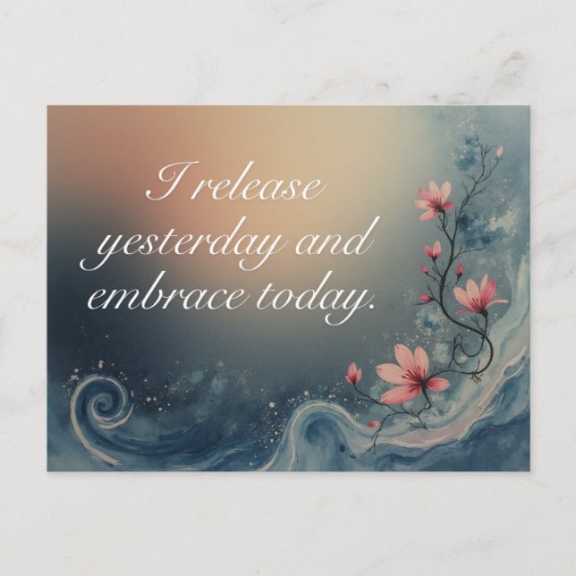 Carte Postale Ocean Wave Inspirational Calming Message (Devant)