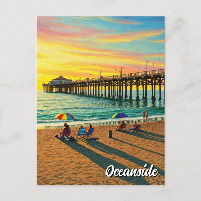 Carte Postale Oceanside Pier California Travel (Devant)
