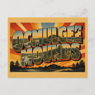 Carte Postale Ocmulgee Mounds Géorgie Zone humide Plaine inondab