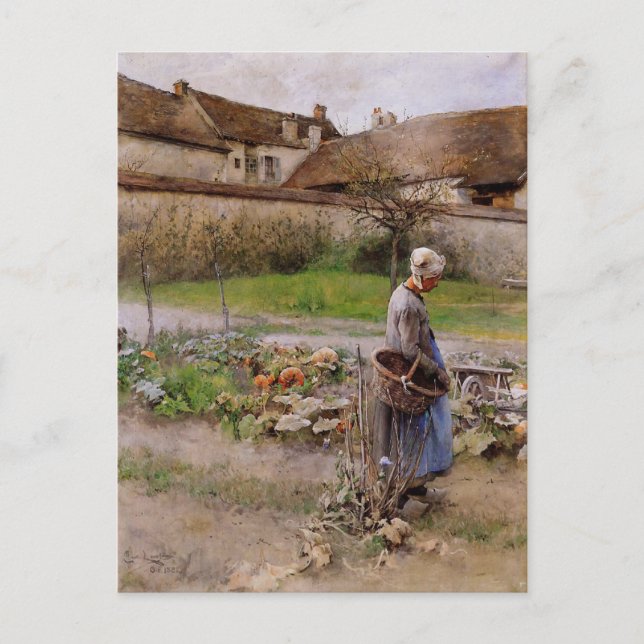 Carte Postale Octobre Les Citrouilles Carl Larsson (Devant)