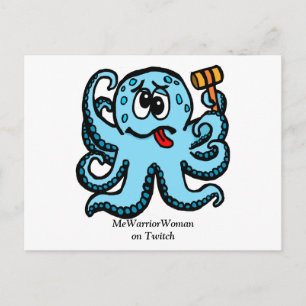 Carte Postale Octopus Bonk, MeWarriorWoman sur Twitch
