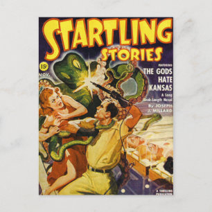 Carte Postale Octopus de l'espace vert