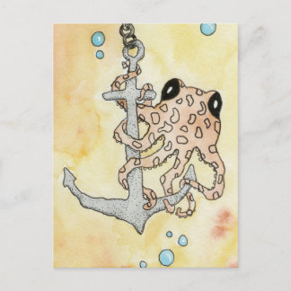 Carte Postale Octopus et Ancre