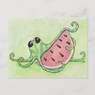Carte Postale Octopus et pastèque