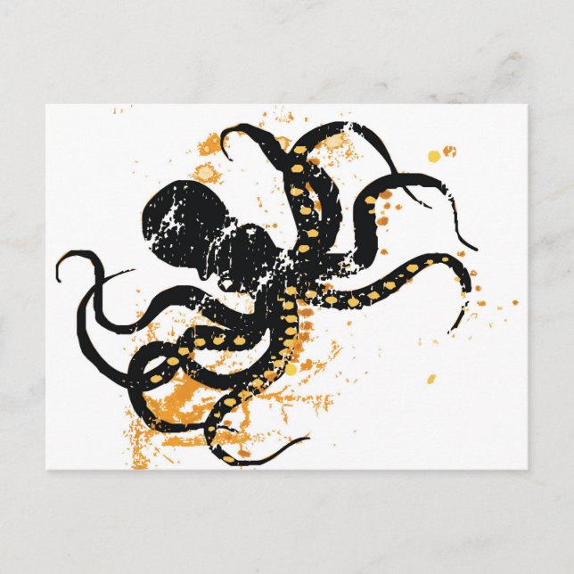 Carte Postale Octopus fou (Devant)