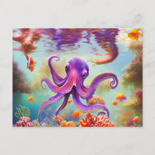 Carte Postale Octopus sous-marin