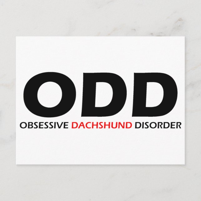 Carte Postale ODD - Trouble obsessionnel de la Dachshund (Devant)