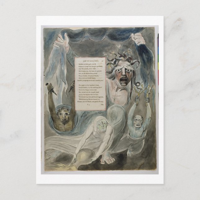 Carte Postale Ode à l'adversité, de 'The Poems of Thomas Grey', (Devant)