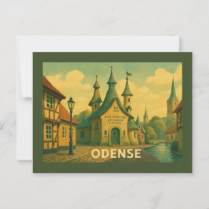 Carte Postale Odense Danemark Littéraire