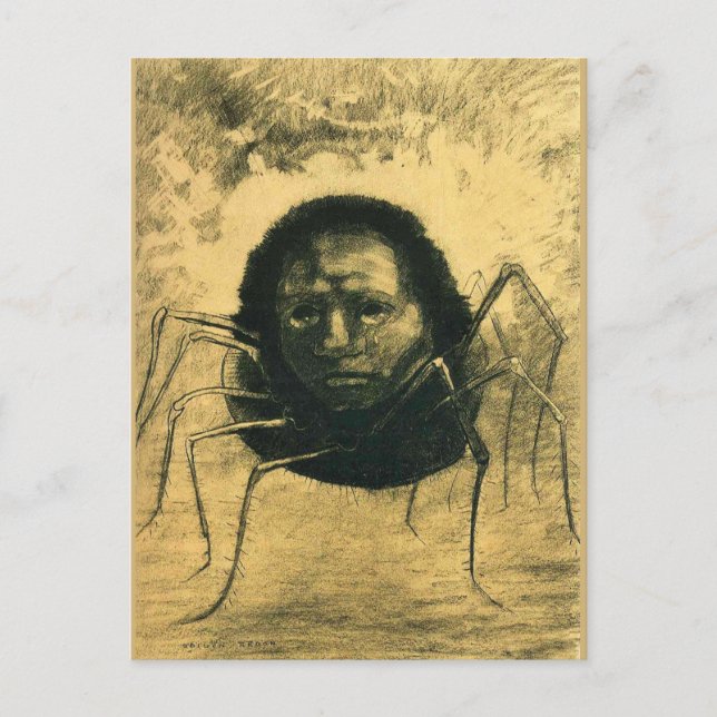 Carte Postale Odilon Redon, L'Araignée En Pleure, (Devant)