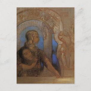 Carte Postale Odilon Redon - Le Chevalier Mystique (Œdipe, Sphin