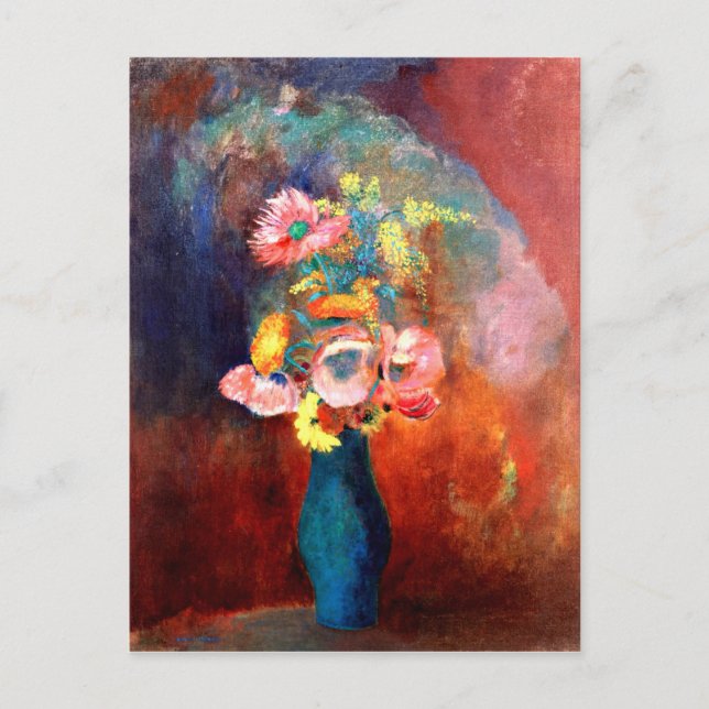 Carte Postale Odilon Redon - Vase Ethérée de Fleurs (Devant)