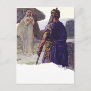 Carte Postale Odin devant une Völva