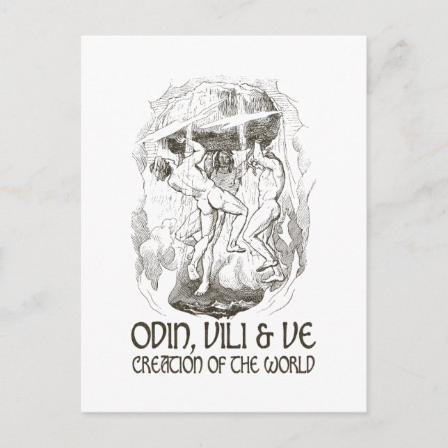 Carte Postale Odin, Vili et Ve (Devant)