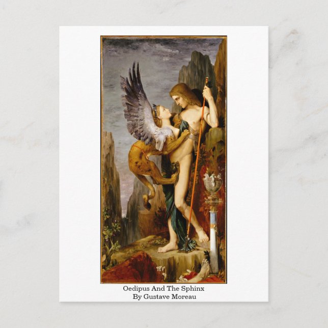 Carte Postale Oedipus Et Le Sphinx De Gustave Moreau (Devant)