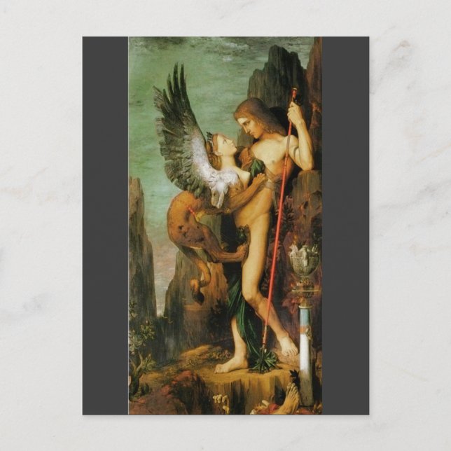 Carte Postale Oedipus et le Sphinx par Gustave Moreau (Devant)