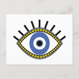 Carte Postale Oeil bleu, bonne chance, protection contre le mauv