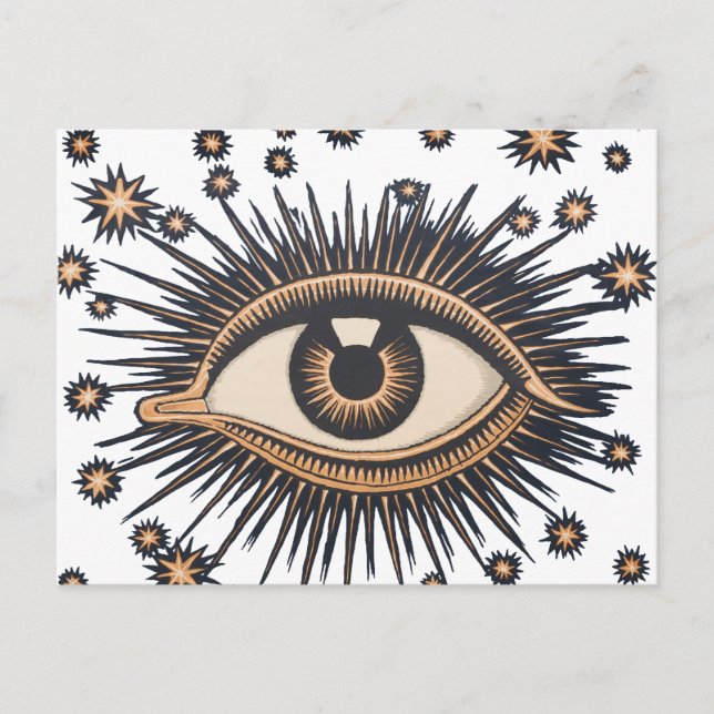 Carte Postale Oeil étoile Lune Celeste Nouveau (Devant)