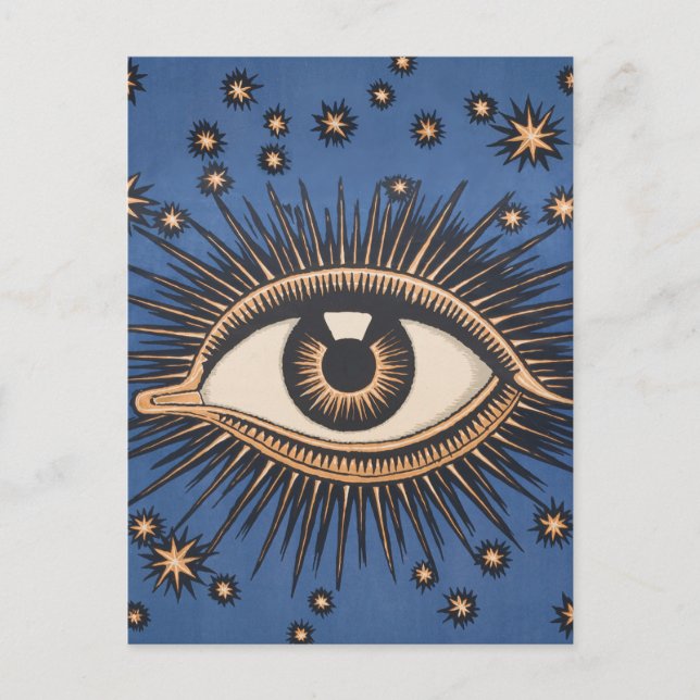 Carte Postale Oeil étoile Lune Celeste Nouveau (Devant)