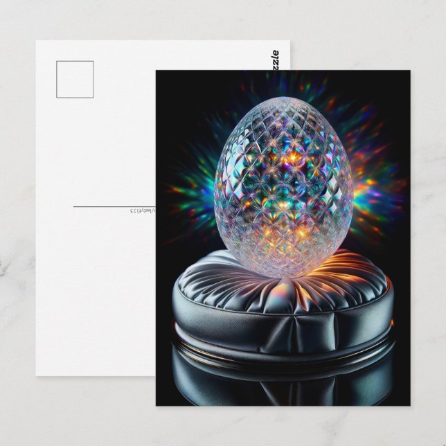 Carte Postale Oeuf Fabergé Holographique, Post-croisement (Devant / Derrière)