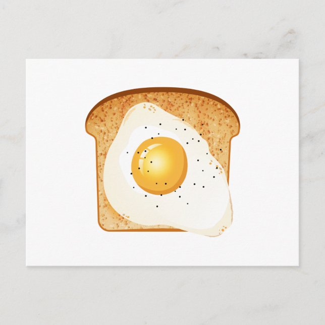 Carte Postale OEuf frit sur toast (Devant)