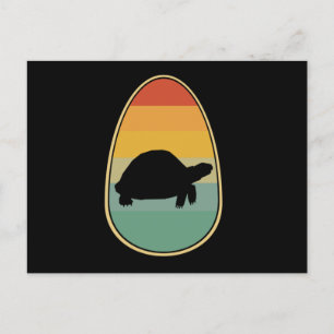 Carte Postale Oeufs de Pâques Vintages Rétro Tortue Cadeau anima