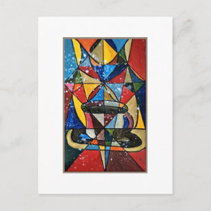 Carte Postale Oeuvre acrylique en verre tendu Café Mug